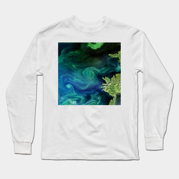 Marine phytoplankton bloom, Finland, 2018 (C042/0027) Long Sleeve T-Shirt by SciencePhoto